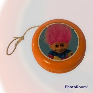 Vintage Lucky Trolls Clown YoYo Made in Hong Kong Russ Co. '90s Rare 1  3/4”